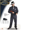 1920's Black Pinstripe Gangster Suit Men's Costume - Sizes: M, L, XL