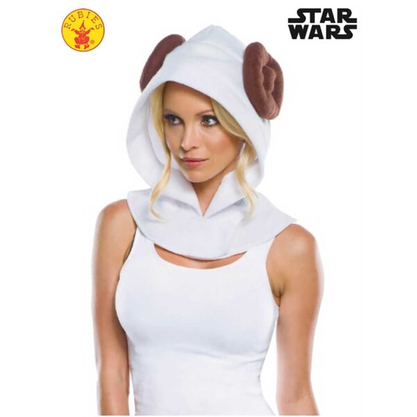 PRINCESS LEA STAR WARS BROWN SUEDE LOOK HOOD DISNEY COSTUME ACCESSORY ADULT (Copy)