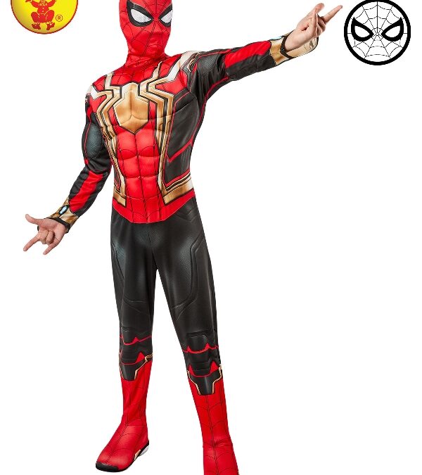 SPIDER-MAN NO WAY HOME DELUXE IRON-SPIDER BOYS COSTUME CHILD SUPER-HERO 9-10