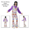 60s 70s Groovy Hippie Costume Suit for Men with Waistcoat, Shirt & Trousers S: M