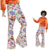 60s 70s Groovy Hippie Flared Costume Party Pants for Men S: M/L/XL - Image 4