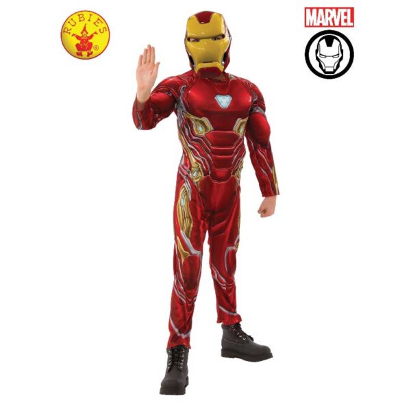 MARVEL AVENGERS INFINITY IRON MAN MUSCLE COSTUME, CHILD  5-7Y