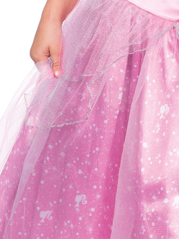 Barbie Princess Deluxe Sparkle Girls Costume Pink and Silver S:4-6y - Image 4