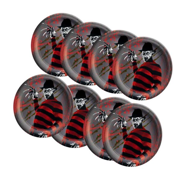 Halloween Tableware - Nightmare on Elm Street Freddy Kreuger Round Plates 7" - Image 2