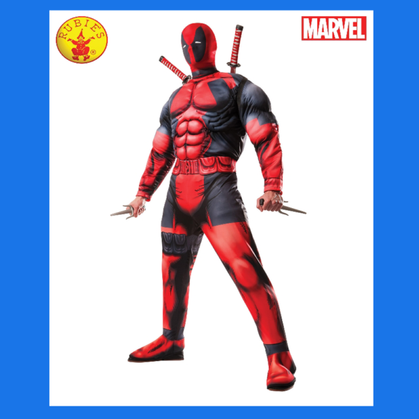 Dc Comics Marvel Deadpool Costume Muscle Chest - Mens Std/XL