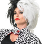 CRUELLA DE VIL DELUXE WOMENS EVIL MADAME HALLOWEEN COSTUME DRESS (101 DALMATIONS) - Image 3