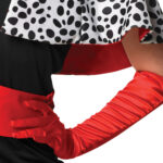 CRUELLA DE VIL DELUXE WOMENS EVIL MADAME HALLOWEEN COSTUME DRESS (101 DALMATIONS) - Image 4