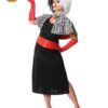 CRUELLA DE VIL DELUXE WOMENS EVIL MADAME HALLOWEEN COSTUME DRESS (101 DALMATIONS)