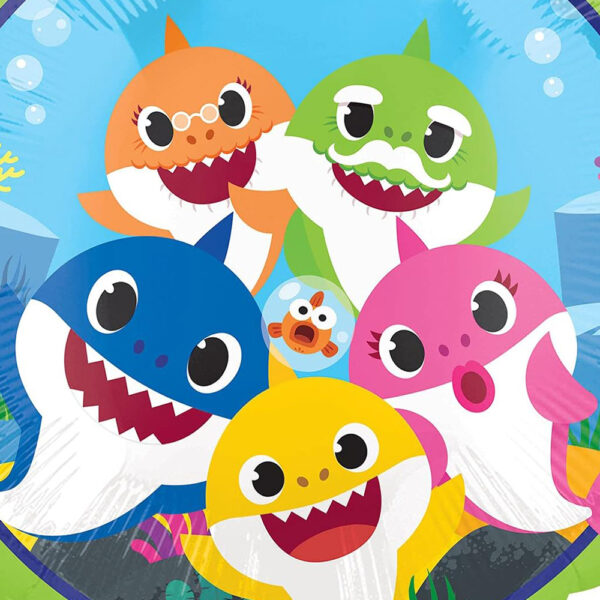 Baby Shark Kids Party Supplies - Round Foil Balloon 18" - Image 2
