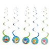 Pink Fong Baby Shark Birthday Party Supplies - Spiral Decoration - 12 pc Kit