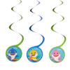 Pink Fong Baby Shark Birthday Party Supplies - Spiral Decoration - 12 pc Kit - Image 3