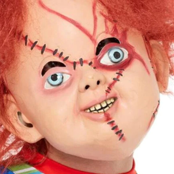 Chucky Latex Mask with Hair Adults Halloween Costume Accessory - Image 3