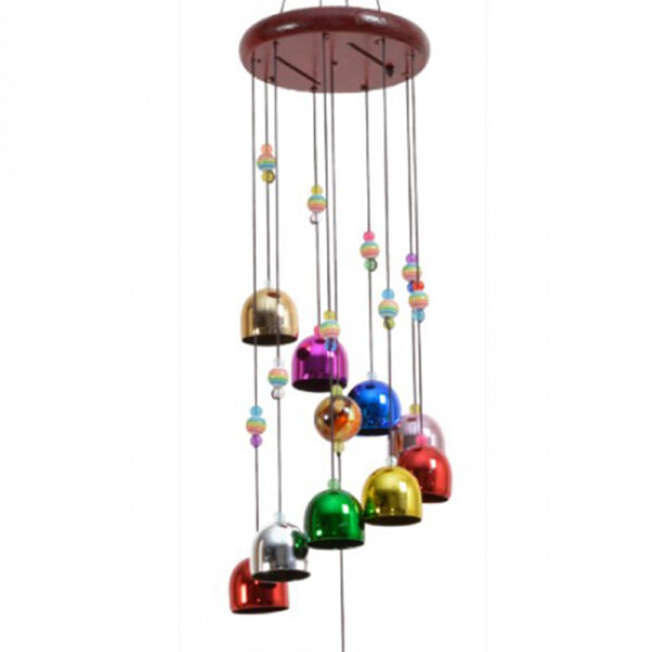 Colourful Bells Windchime - Home & Garden Hanging Decoration Gift - 60cm - Image 2