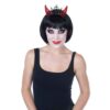 DEVIL BLACK & RED HAIR COMB TIARA & HORNS RED 2PK - Image 3
