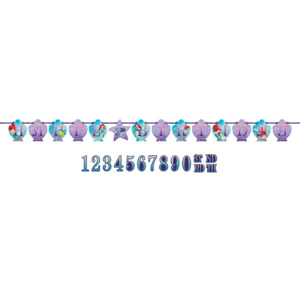 Disney Ariel Kinds Birthday Party Supplies - Jumbo Add an Age Banner - Image 2