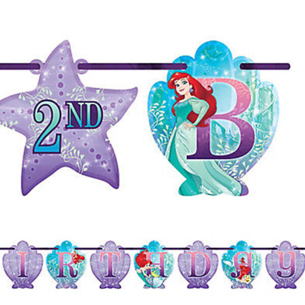 Disney Ariel Kinds Birthday Party Supplies - Jumbo Add an Age Banner - Image 4