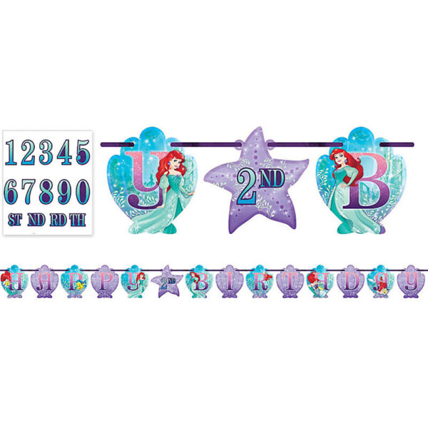 Disney Ariel Kinds Birthday Party Supplies - Jumbo Add an Age Banner