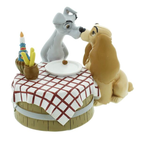 Disney Gifts: Figurine Lady & the Tramp Picnic Table 'Love' - Height: 10.5 cm
