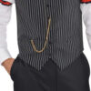 Gangster Pinstriped Vest Men's  1920's Gatsby Costume - One Size - Image 3