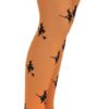 Orange Glitter Web Witch Halloween Tights Child Kids Girls Costume Accessory