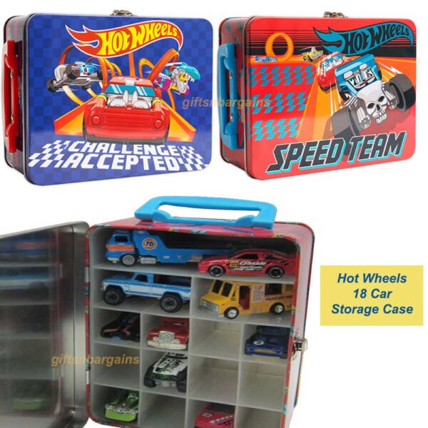 MATTEL HOT WHEELS 18-CAR STORAGE CASE TIN