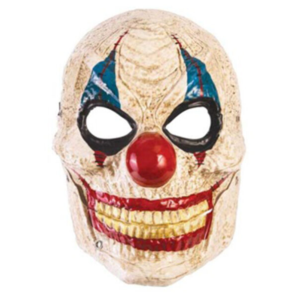 Halloween Evil Clown Mask with Moving Jaw - Adult Costume Accessory