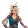 Medusa Enchantress Women's Halloween Costume with Serpent Headdress M/L - Image 2