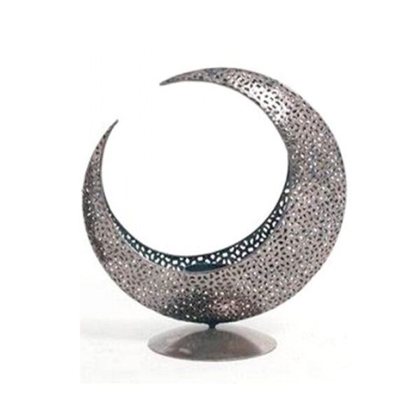 Metal Lantern Home Decoration - Crescent Moon for Tealight - 18.5cm