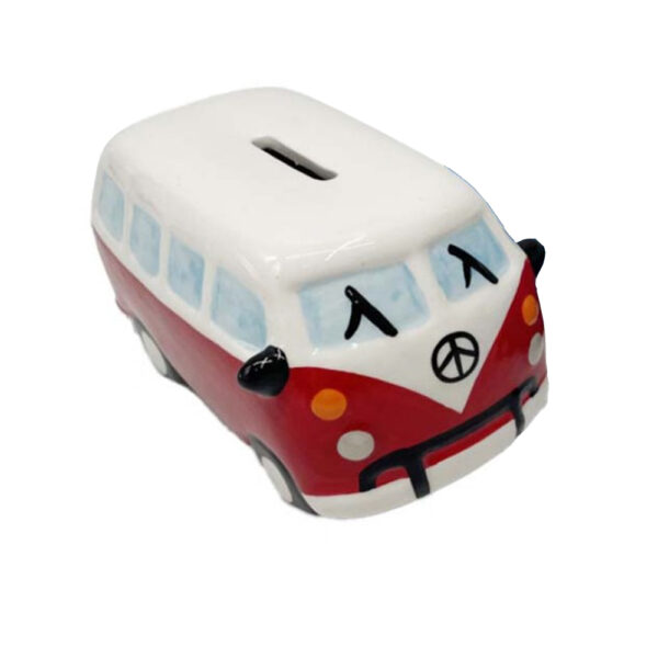 Money Savings Coin Bank - Combi Van VW Retro Vintage - 16cm - Image 2