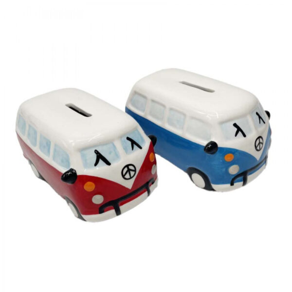 Money Savings Coin Bank - Combi Van VW Retro Vintage - 16cm