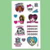 Monster High Lips Fangs Tattoo Favour - Kids Fun Body Jwellery - Image 2