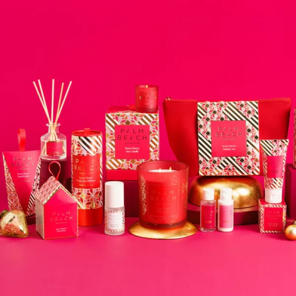 Palm Beach Neon Cherry Gingerbread House Travel Duo Body Wash & Lotion - Image 2