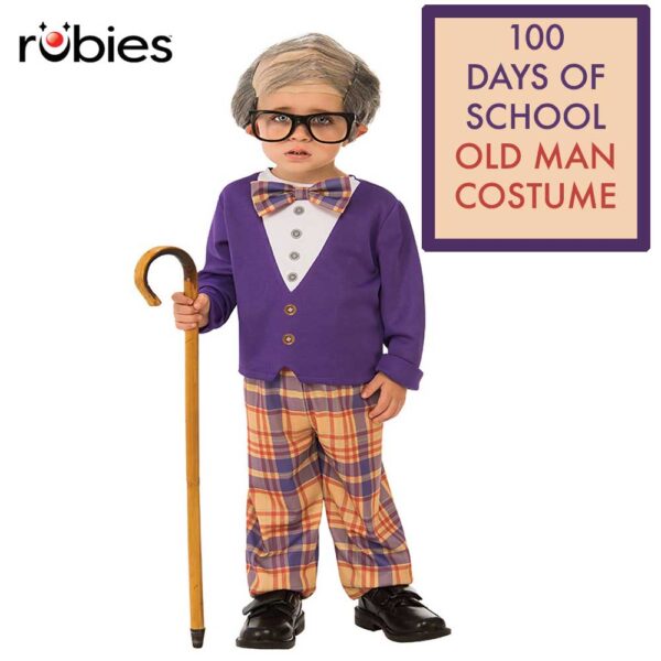 LITTLE OLD MAN COSTUME, CHILD 100 DAYS OF SCHOOL KIDS DRESS UP