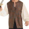Pirate Leather Look Buccaneer Shirt - Men's Costume - Image 2