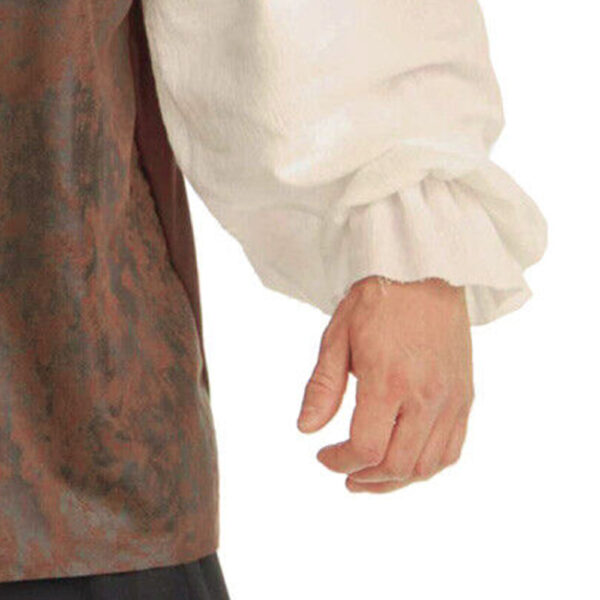 Pirate Leather Look Buccaneer Shirt - Men's Costume - Image 4