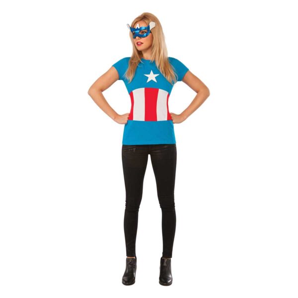 Marvel American Dream T-shirt Womens Dress Up Costume S-M-L