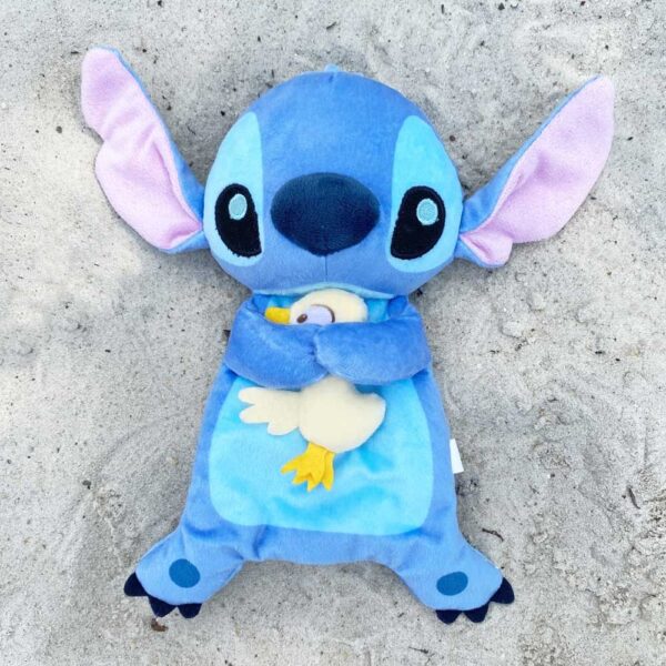 DISNEY BABY STITCH COMFORTER SNUGGLE CUDDLE BLANKET SENSORY TOUCH SQUEAKER - Image 3
