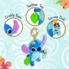 DISNEY BABY STITCH BABY ACTIVITY & PRAM TOY WITH SENSORY TEXTURES & TEETHER 35 CM - Image 4
