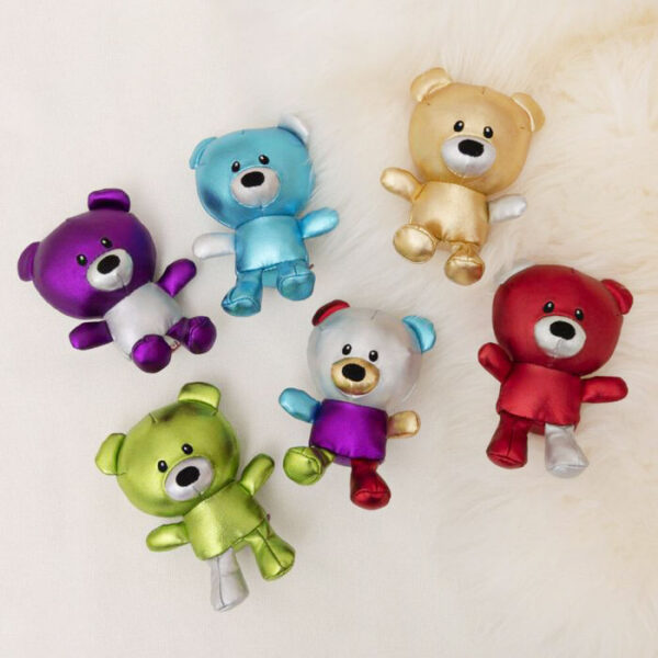 BEAR: TINY TEDDIES METALLIC SOFT TOYS BABIES INFANTS 6 COLOURS - Image 2