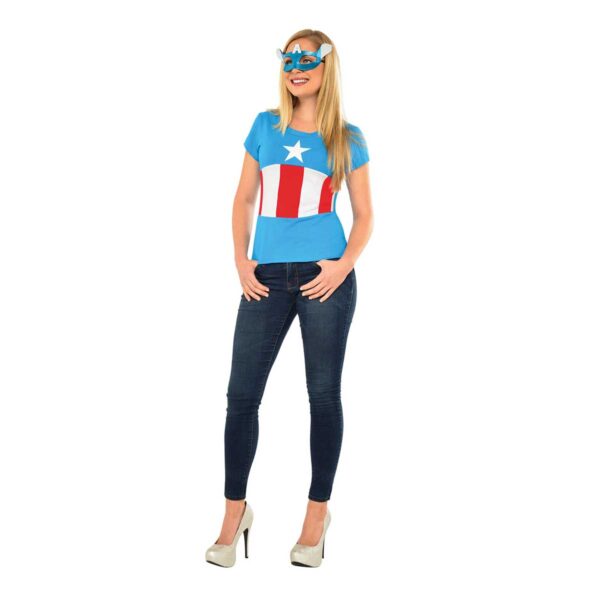 Marvel American Dream T-shirt Womens Dress Up Costume S-M-L - Image 2