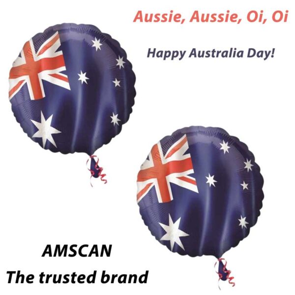 45cm Standard HX Australia Day Rally Flag Inflatable Foil Balloon