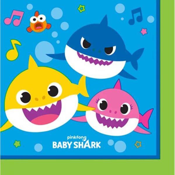Pinkfong Baby Shark Kids Party Supples - Party Table Pack Custom 56pc - Image 2