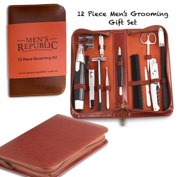 Men's Republic - Men's Grooming Kit - 12 Pieces Travel Gift