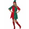 Ladies Elf Santa Helper Christmas Xmas Fancy Dress Costume S: Small / Medium - Image 3