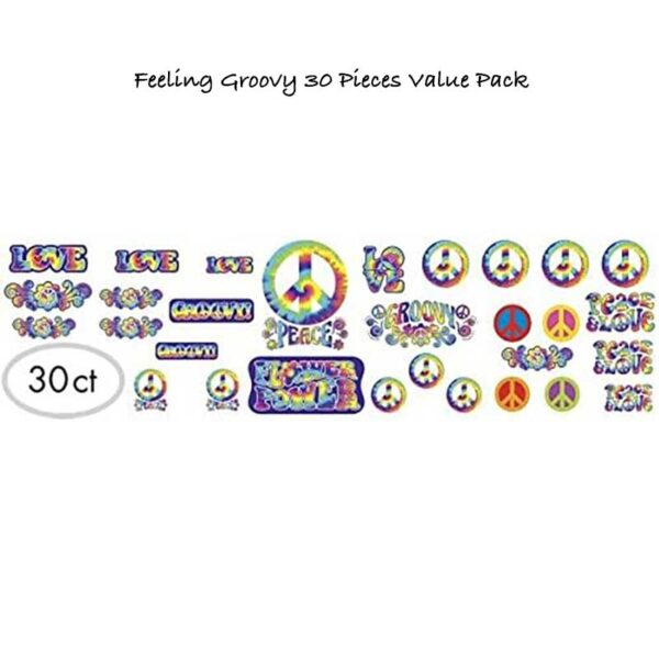 Feeling Groovy 60s Bulk Party Cutout 30 pack - Image 2