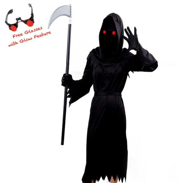 Glowing Phantom Halloween Costume Child Medium/Large - Image 4