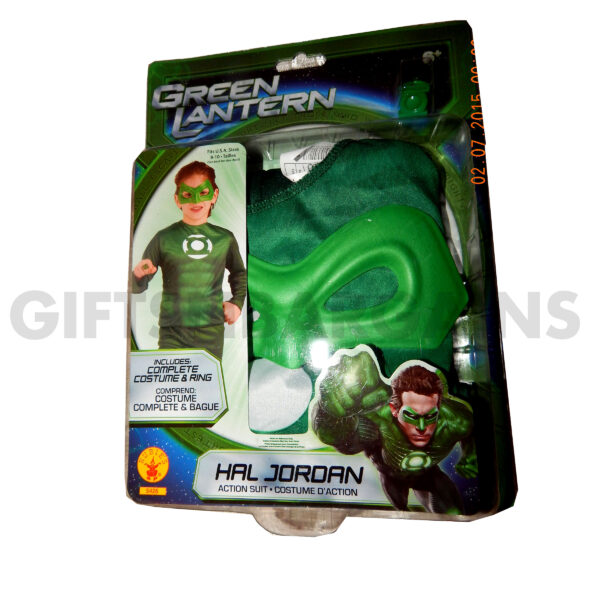 GREEN LANTERN SUPER HERO BOYS HAL JORDAN COSTUME ACTION SUIT 8-10 - Image 2