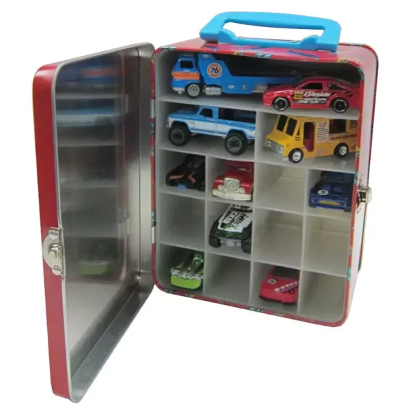 MATTEL HOT WHEELS 18-CAR STORAGE CASE TIN - Image 3