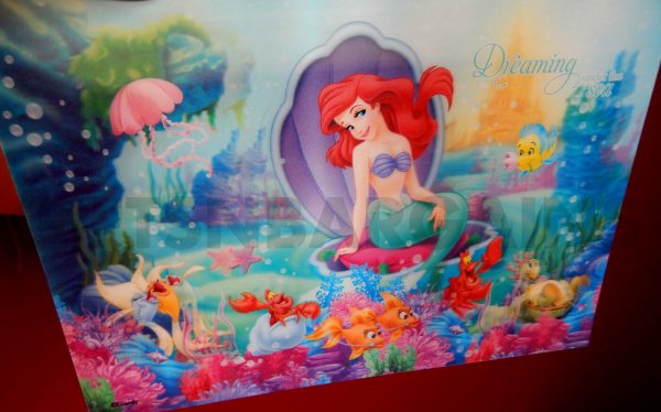4 x Disney Ariel Mermaid Child Dinner Place Mats Table 3D Lenticular Wipes Clean - Image 4