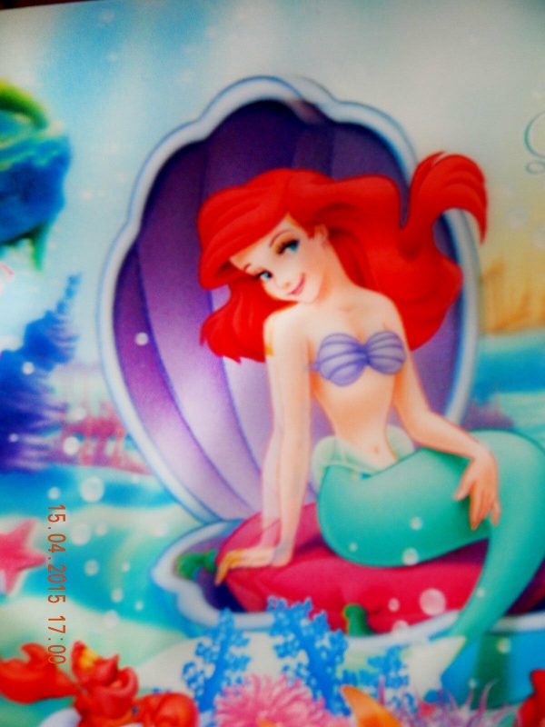 4 x Disney Ariel Mermaid Child Dinner Place Mats Table 3D Lenticular Wipes Clean - Image 6